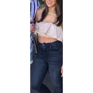 Flared crop top by Lulus. Size small